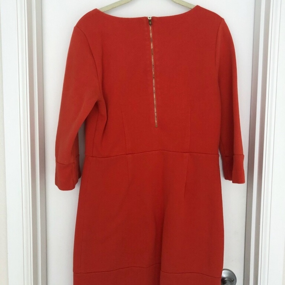 Red Orange Banana Republic 3/4 Sleeve Dress